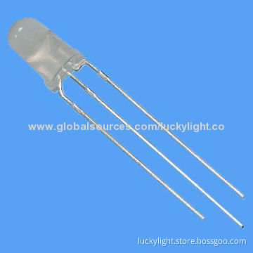3-pin Bi-color Dip LED with Common Cathode Type, High-efficiency Red, Yellow and Green
